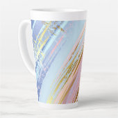 Tasse Latte Arrière - plan rose texturé (Angle gauche)