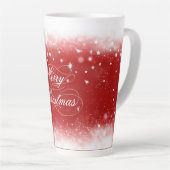 Tasse Latte Arrière - plan rouge et blanc (Angle droit)