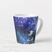 Tasse Latte Arrière - plan spatial avec étoiles (Angle droit)