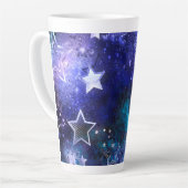 Tasse Latte Arrière - plan spatial avec étoiles (Angle gauche)