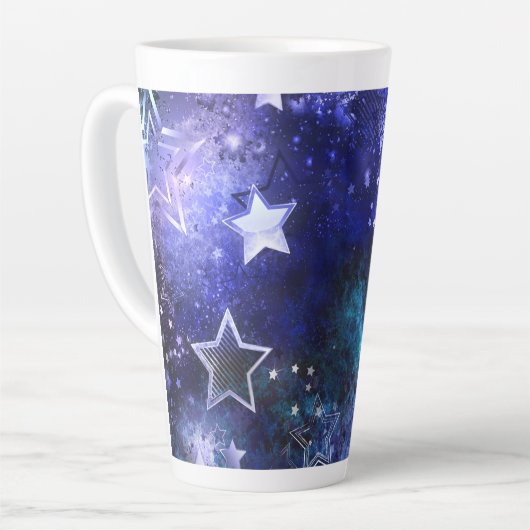 Tasse Latte Arrière - plan spatial avec étoiles (Angle gauche)