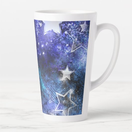Tasse Latte Arrière - plan spatial avec étoiles (Droite)