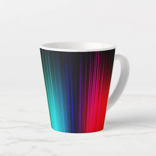 Tasse Latte Arrière - plan Spectrum Light Show (Angle droit)