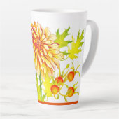 Tasse Latte Arrivée d'automne sur une grosse tète (Angle droit)