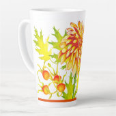 Tasse Latte Arrivée d'automne sur une grosse tète (Angle gauche)