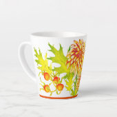 Tasse Latte Arrivée d'automne sur une petite tète (Angle gauche)