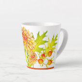 Tasse Latte Arrivée d'automne sur une petite tète (Angle droit)