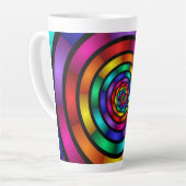 Tasse Latte Arrondi et psychédélique coloré Art moderne fracta (Angle gauche)