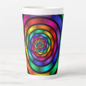 Tasse Latte Arrondi et psychédélique coloré Art moderne fracta (Devant)