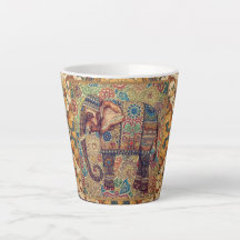 Art à motif d'éléphant vintage, antique