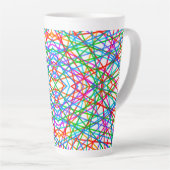 Tasse Latte Art abstrait de ligne moderne (Angle droit)