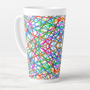 Tasse Latte Art abstrait de ligne moderne