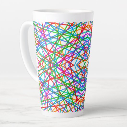 Tasse Latte Art abstrait de ligne moderne (Angle gauche)