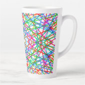 Tasse Latte Art abstrait de ligne moderne (Droite)