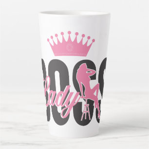 Tasse Latte Art de la typographie de Lady Boss