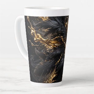 Tasse Latte Art de Luxe Glamour Sombre