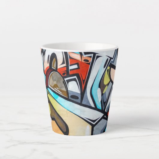 Tasse Latte Art de rue / Fresque (Devant)