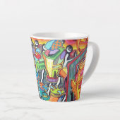 Tasse Latte Art de rue / Fresque (Angle droit)