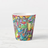 Tasse Latte Art de rue / Fresque (Devant)
