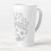Tasse Latte art floral (Angle droit)