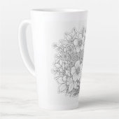 Tasse Latte art floral (Angle gauche)