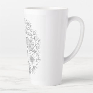 Tasse Latte art floral