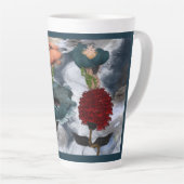 Tasse Latte Art floral abstrait (Angle droit)