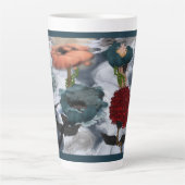 Tasse Latte Art floral abstrait (Devant)