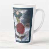 Tasse Latte Art floral abstrait (Droite)