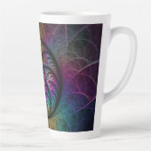 Tasse Latte Art Fractal Abstrait coloré à motifs Trippy (Droite)