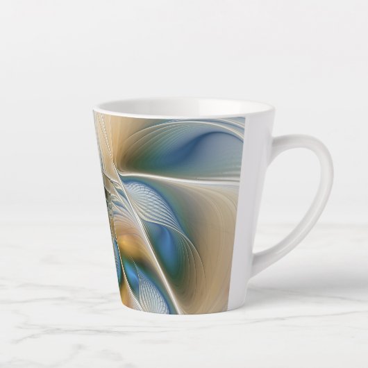Tasse Latte Art Fractal De L'Imaginaire Abstrait En Plein Esso (Droite)
