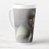 Tasse Latte Art fractal forme 3D abstraite moderne (Angle gauche)