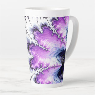 Tasse Latte Art Fractal moderne coloré