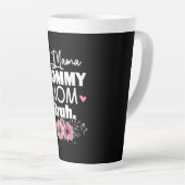 Tasse Latte Art Mère | Maman maman maman maman Bruh Floral Ann (Angle droit)