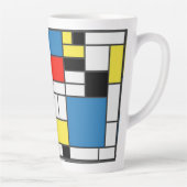 Tasse Latte Art Mondrian De Stijl (Droite)