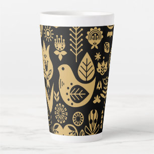 Tasse Latte Art Motif nordique scandinave