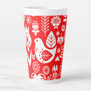 Tasse Latte Art Motif nordique scandinave