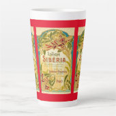 Tasse Latte Art nouveau floral beauté lotion Siberia étiquette (Devant)