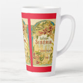 Tasse Latte Art nouveau floral beauté lotion Siberia étiquette (Droite)