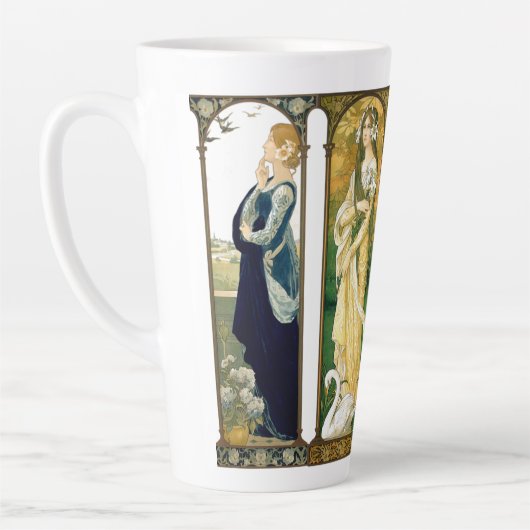 Tasse Latte Art nouveau Lady Bird Swan Peacock Dove Latug (Gauche)