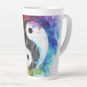 Tasse Latte Art numérique de Yin Yang