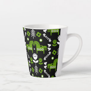 Tasse Latte Art populaire de cheval scandinave