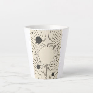 Tasse Latte Art spatial rétro