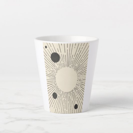 Tasse Latte Art spatial rétro (Devant)