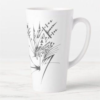 Tasse Latte Art tribal abstrait noir et blanc 100 Tattoo