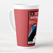 Tasse Latte Art Vintage de l'immigration australienne (Angle gauche)