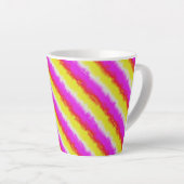 Tasse Latte Artdeco rose Jaune Artdeco Arc-en-ciel rayures (Angle droit)