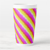 Tasse Latte Artdeco rose Jaune Artdeco Arc-en-ciel rayures (Devant)