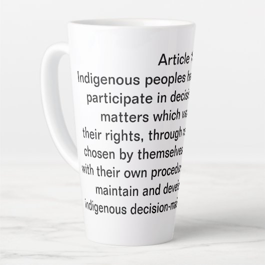 Tasse Latte Article 18 de la RIPDE (Angle gauche)