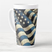 Tasse Latte Artiste patriotique (Angle gauche)